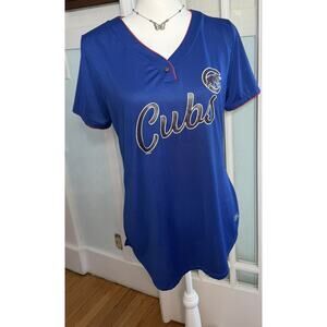Genuine Merchandise Chicago Cubs Blue Red Short Sleeves Top Size M